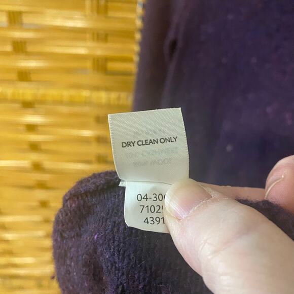 J. Jill Italian Yarn Wool Cashmere Sweater XS Purple Speckled Craft / Upcycle - Picture 6 of 8